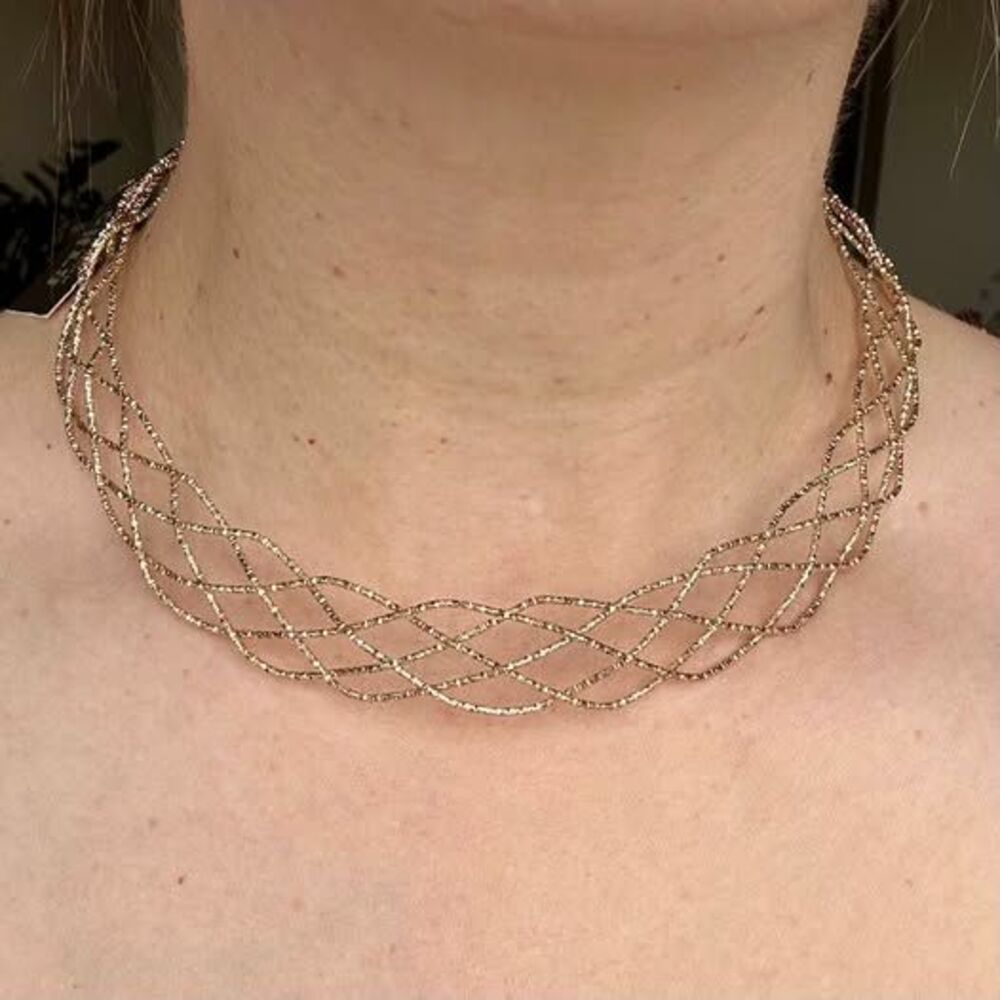 Cara New York Gold-Toned Woven Choker Necklace